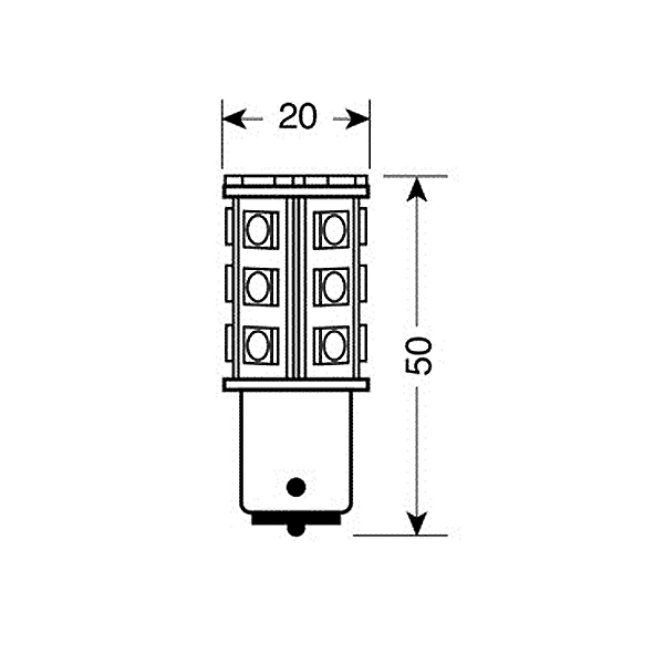 Εικόνα 3 από 4 — ΛΑΜΠΑΚΙ P21/5W 12V BAY15d HYPER-LED 81