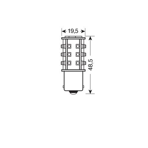 Εικόνα 3 από 4 — P21W 24/28V BA15s HYPER-LED 39