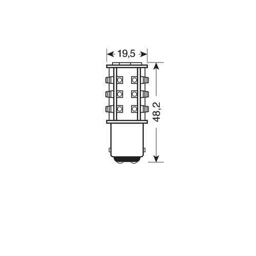 Εικόνα 2 από 4 — P21/5W 24/28V BAY15D HYPER-LED39