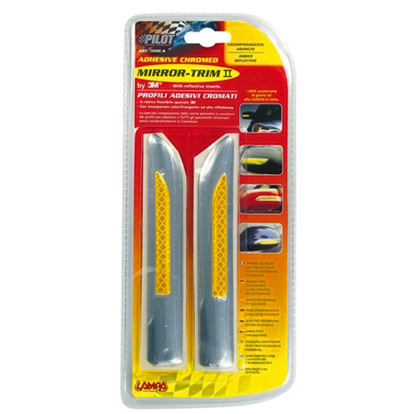 Εικόνα 3 από 3 — ΔΙΑΚΟΣΜΗΤΙΚΟ ΑΥΤΟΚΟΛΛΗΤΟ ΚΑΘΡΕΠΤΗ MIRROR TRIM II (ΧΡΩΜΙΟ/ΠΟΡΤΟΚΑΛΙ ΑΝΑΚΛΑΣΤΗΡΑΣ – 162Χ25 mm) – 2 ΤΕΜ