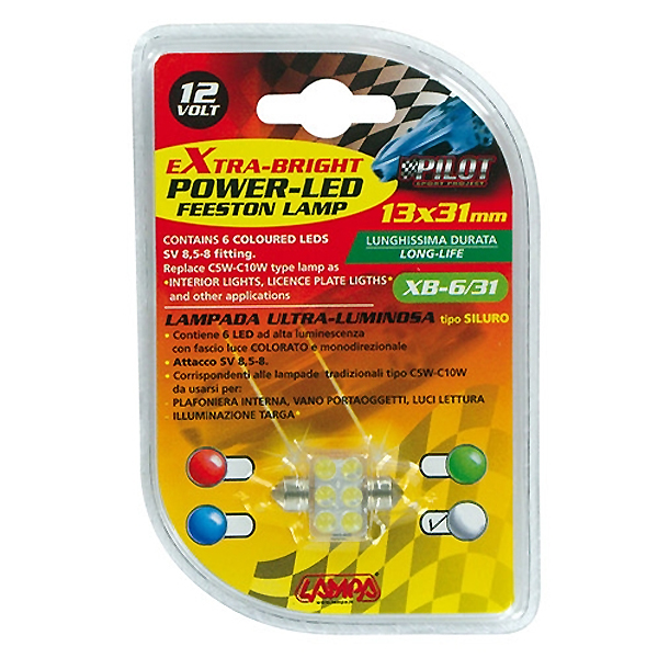 Εικόνα 2 από 4 — ΛΑΜΠΑΚΙ ΠΛΑΦΟΝΙΕΡΑΣ 6 LED 18x31mm