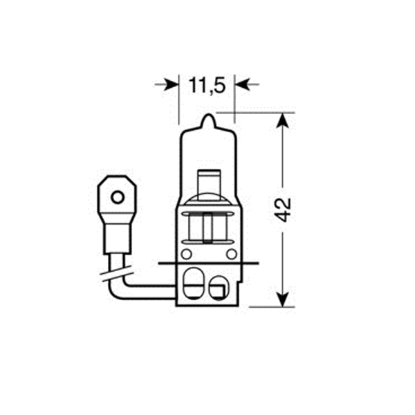 Εικόνα 2 από 4 — H3 ΑΛΟΓΟΝΟΥ 12V/100W 42mm PK22s ΛΑΜΠΑ