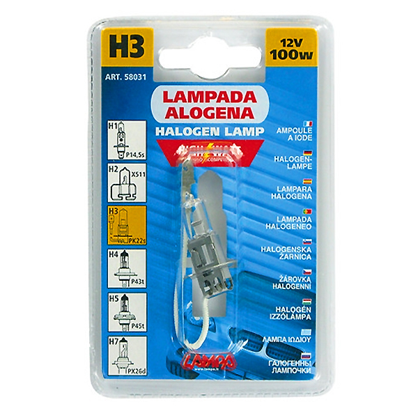 Εικόνα 4 από 4 — H3 ΑΛΟΓΟΝΟΥ 12V/100W 42mm PK22s ΛΑΜΠΑ