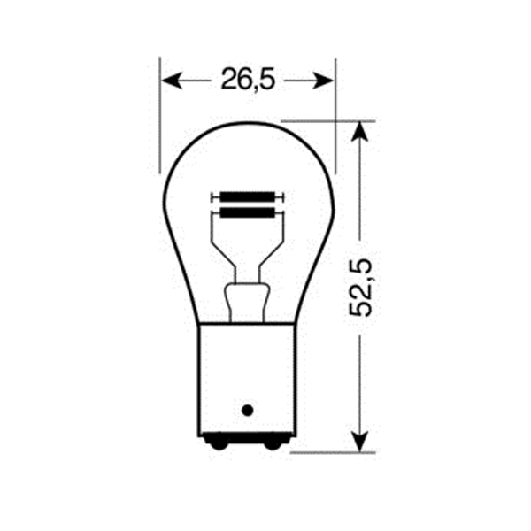 Εικόνα 2 από 4 — ΛΑΜΠΑ ΔΙΠΟΛΙΚΗ 12V/21/5W (P21/5W)