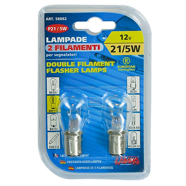 Εικόνα 4 από 5 — ΛΑΜΠΑ ΔΙΠΟΛΙΚΗ 12V/21/5W (P21/5W)