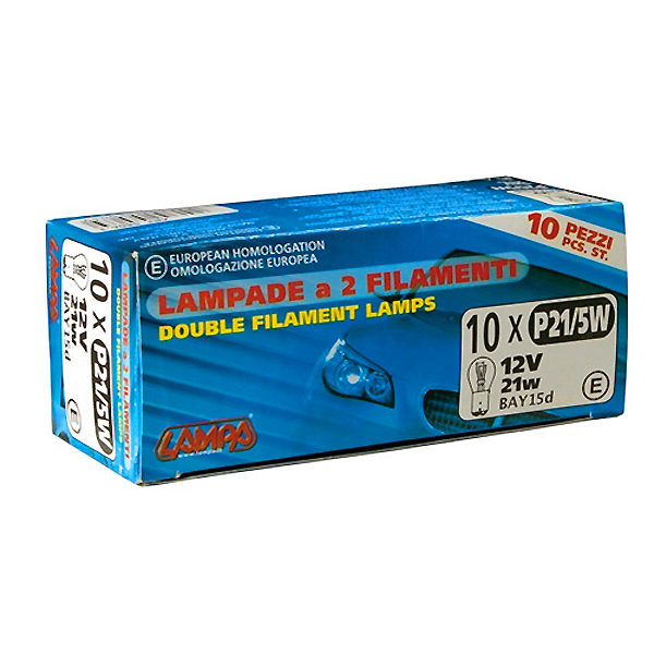 Εικόνα 4 από 4 — ΛΑΜΠΕΣ ΔΙΠΟΛΙΚΕΣ 12V P21/5W 10 ΤΕΜ.