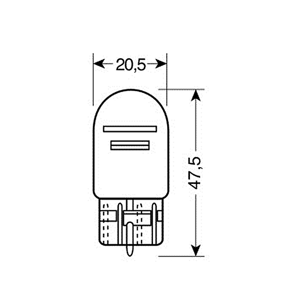 Εικόνα 2 από 3 — ΛΑΜΠΑ ΑΚΑΛΥΚΗ ΓΙΓΑΣ 12V W21/5W