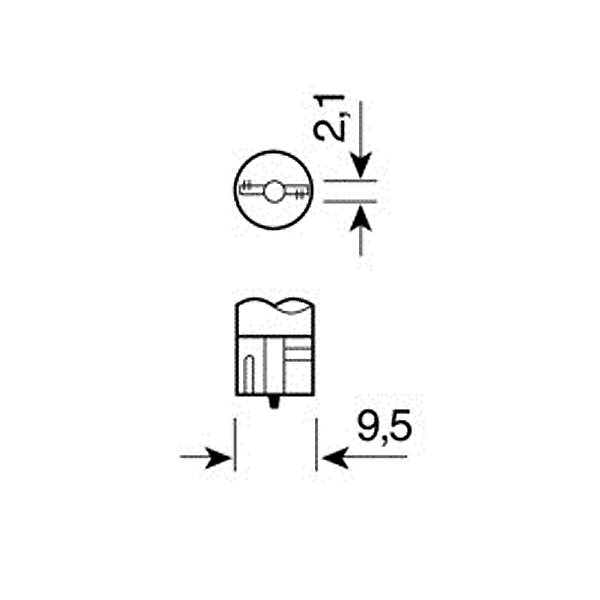 Εικόνα 3 από 4 — ΛΑΜΠΑ ΑΚΑΛΥΚΗ 12V/2W Τ10