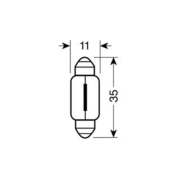 Εικόνα 2 από 4 — ΛΑΜΠΑ ΣΩΛΗΝΩΤΗ C5W/12V SV8,5×8