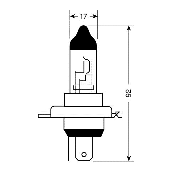 Εικόνα 3 από 4 — H4 BLU-XE  12V/100-90W 92mm 4.500Κ