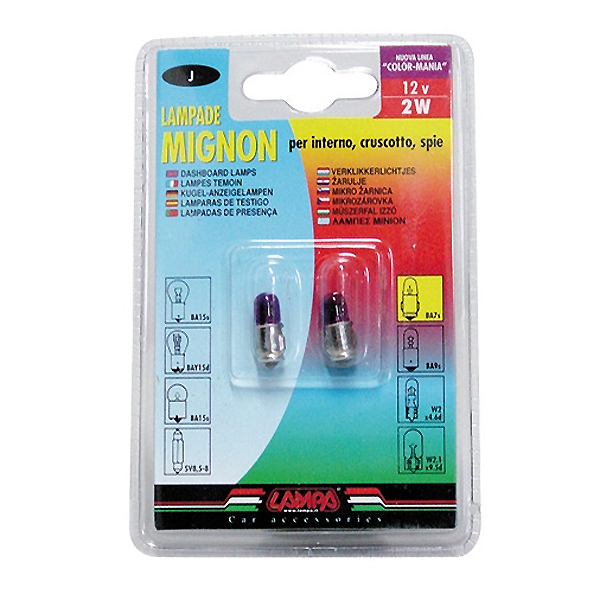 Εικόνα 3 από 4 — ΛΑΜΠΑΚΙΑ ΜΙΝΙΟΝ (J) 12V/2W BA7s ΜΩΒ 21mm