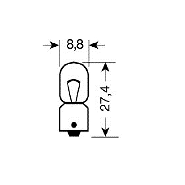 Εικόνα 2 από 4 — ΛΑΜΠΑΚΙΑ ΜΙΝΙΟΝ 12V T4W BA9s ΜΩΒ