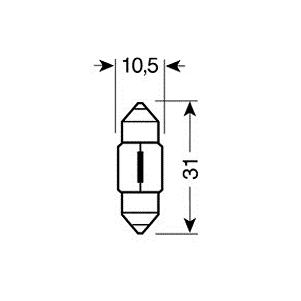 Εικόνα 2 από 4 — ΛΑΜΠΑΚΙΑ ΣΩΛΗΝΩΤΑ 12V/10W ΠΡΑΣΙΝΑ