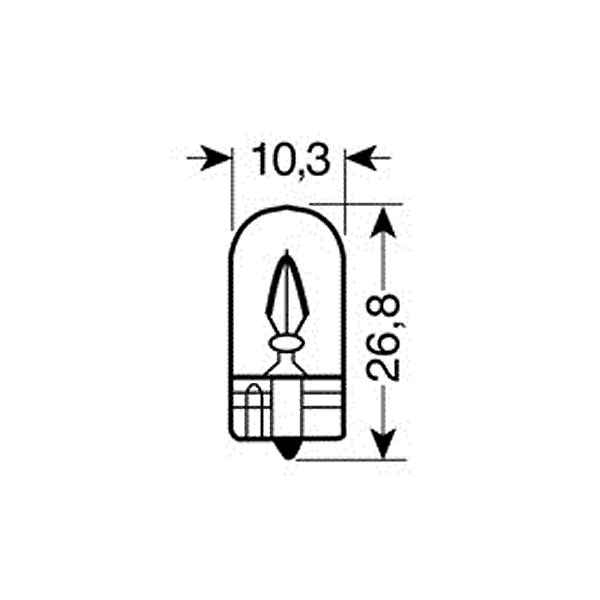 Εικόνα 2 από 4 — ΛΑΜΠΑΚΙΑ 12V/WB5W 5W W2.1×9.5d ΜΠΛΕ