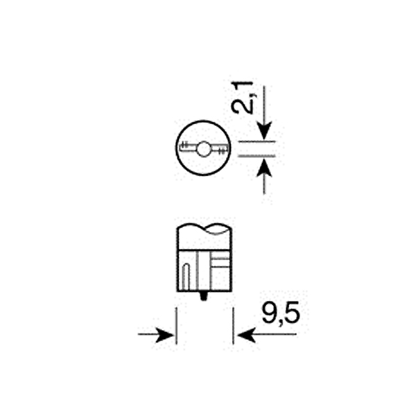 Εικόνα 3 από 4 — ΛΑΜΠΑΚΙΑ 12V/WB5W 5W W2.1×9.5d ΜΠΛΕ