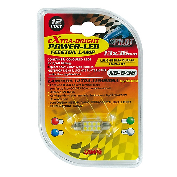 Εικόνα 2 από 4 — ΛΑΜΠΑΚΙ ΠΛΑΦΟΝΙΕΡΑΣ 8 LED 13x35mm ΛΕΥΚΟ