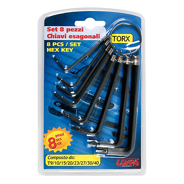 Εικόνα 2 από 2 — TORX (HEX KEY) ΚΛΕΙΔΙΑ ΜΕ ΚΡΙΚΟ 8 ΤΕΜΑΧΙΩΝ (T8-10-15-20-23-27-30-40mm)