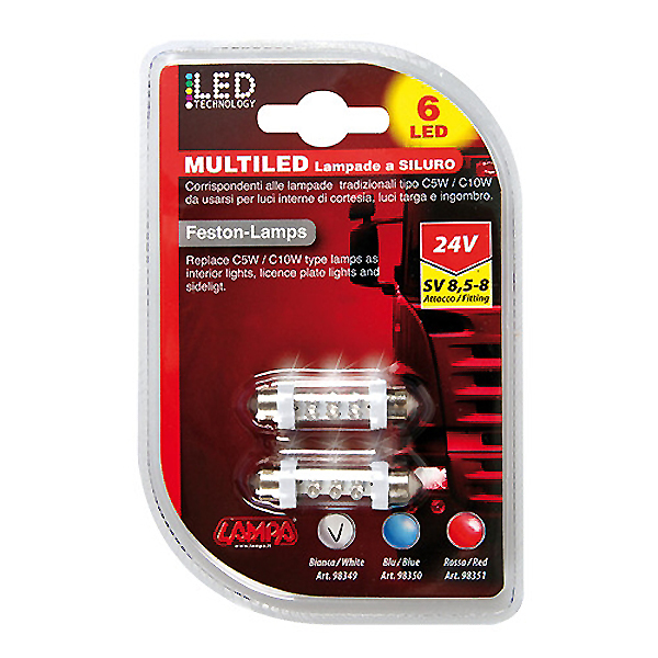 Εικόνα 2 από 2 — ΛΑΜΠΑΚΙ ΠΛΑΦΟΝΙΕΡΑΣ 24V 6 LED (SV8,5-8)