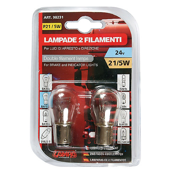 Εικόνα 2 από 2 — ΔΙΠΟΛΙΚΗ ΛΑΜΠΑ 24V P21/5W (BAY15d)