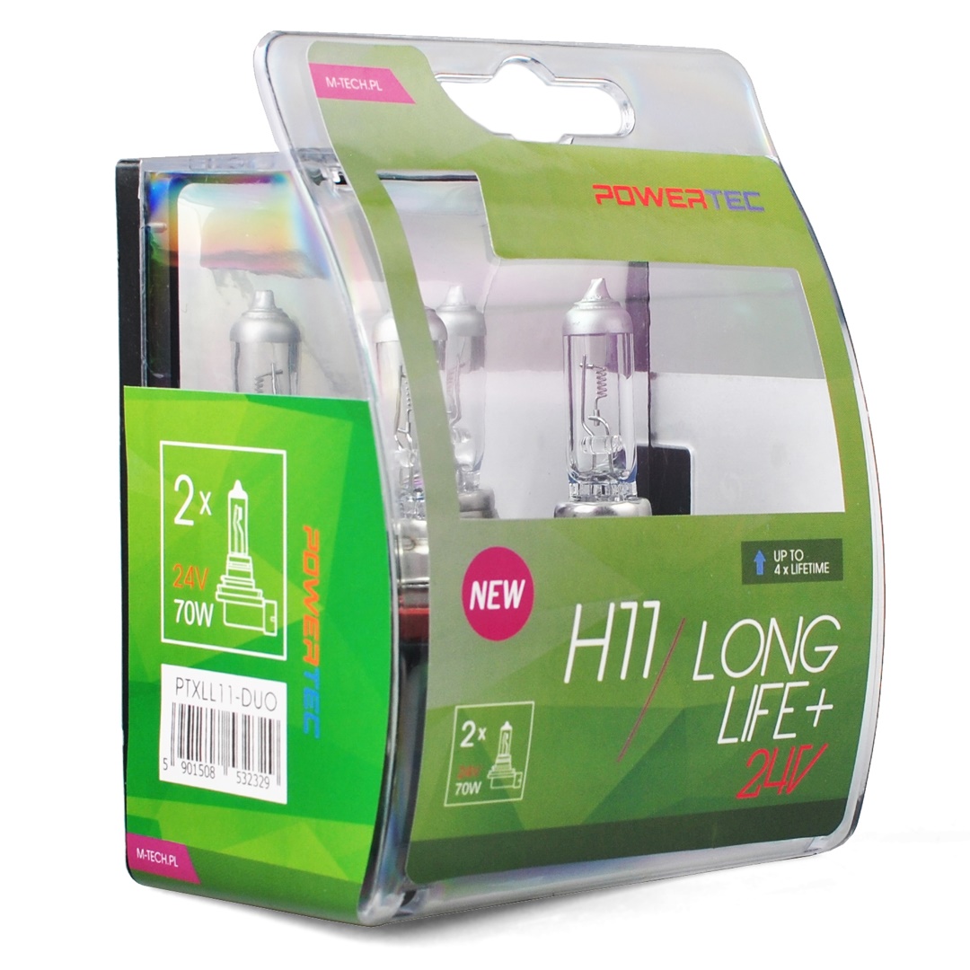 Εικόνα 1 από 1 — H11 24V 70W PGJ19-2 POWERTEC LONG LIFE ΑΛΟΓΟΝΟΥ BLISTER 2ΤΕΜ. M-TECH