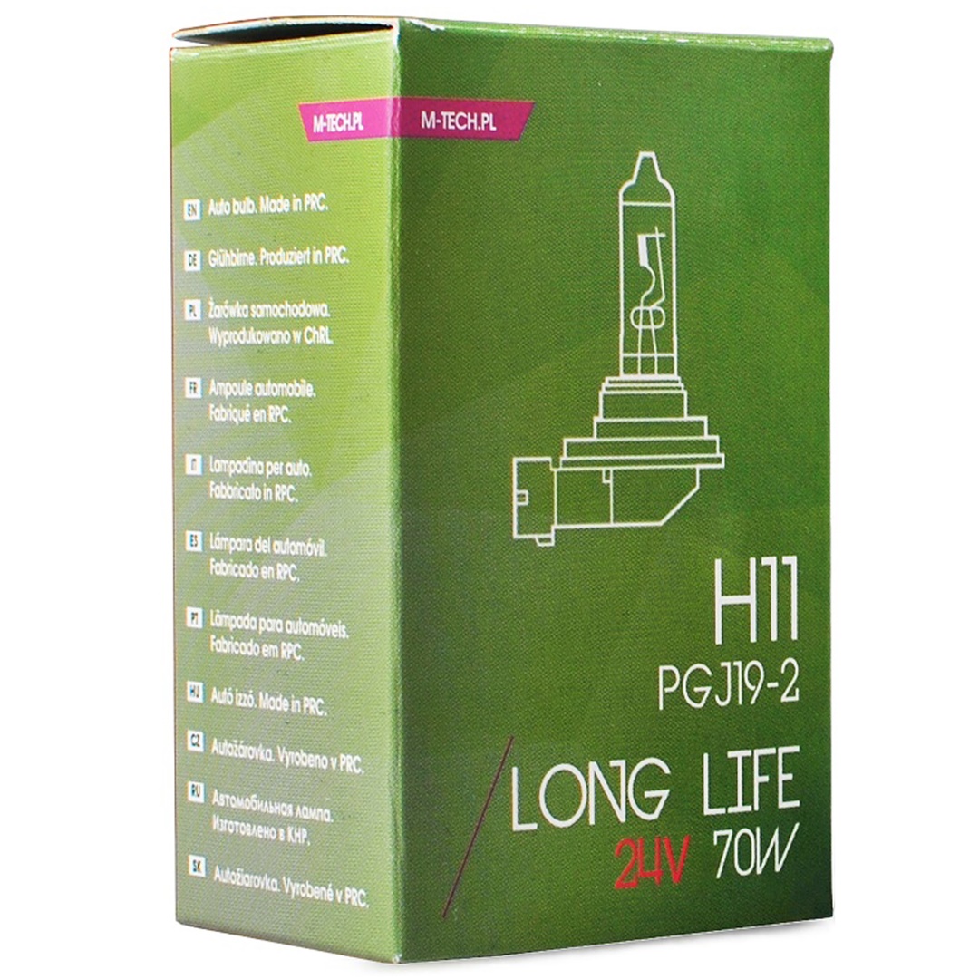 Εικόνα 3 από 3 — H11 24V 70W PGJ19-2 POWERTEC LONG LIFE ΑΛΟΓΟΝΟΥ 1ΤΕΜ. ΚΟΥΤΙ M-TECH