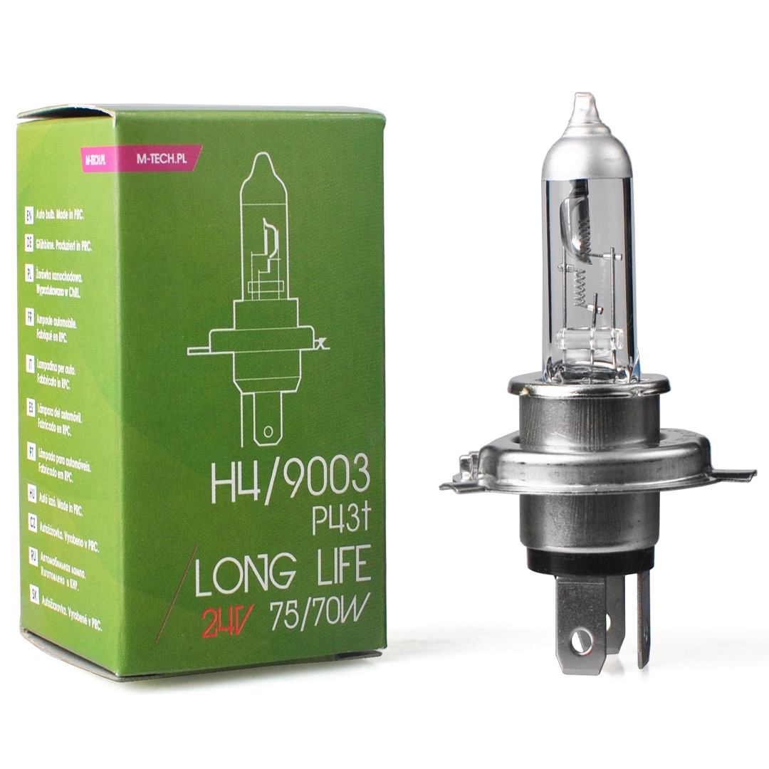 Εικόνα 2 από 2 — H4 24V 75/70W P43t POWERTEC LONG LIFE ΑΛΟΓΟΝΟΥ 1ΤΕΜ. ΚΟΥΤΙ M-TECH