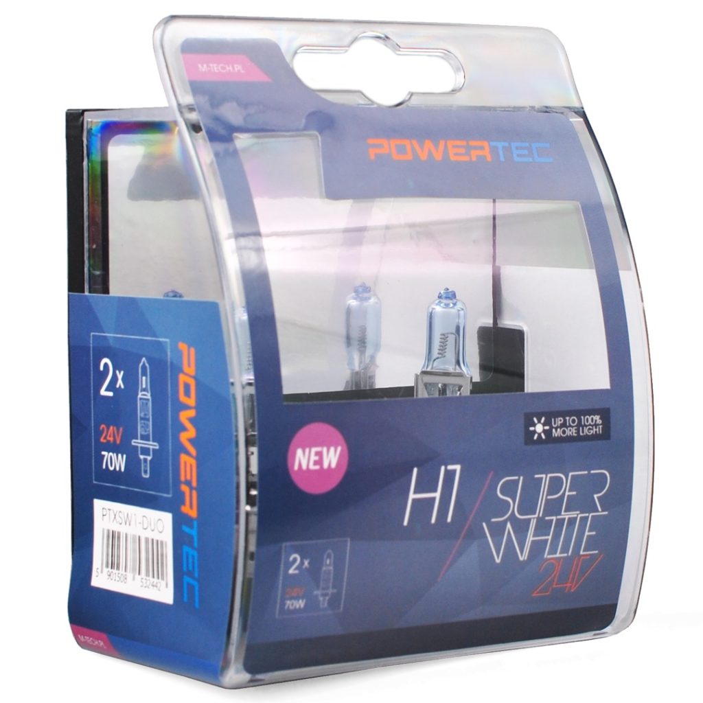 Εικόνα 1 από 1 — H1 24V 70W 3.450K  P14.5 POWERTECK SUPERWHITE BLISTER 2ΤΕΜ. M-TECH