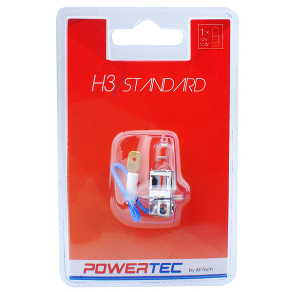 Εικόνα 1 από 1 — Λαμπάκι Αλογόνου H3 12V 60/55W PK22s  POWERTEC STANDARD ΑΛΟΓΟΝΟΥ 1ΤΕΜ.