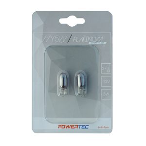 T10 W5W 12V 5W W2,1x9,5d 3.500K 130% (ΚΑΡΦΩΤΟ ΑΚΑΛΥΚΟ) ΧΡΩΜΙΟ ΠΟΡΤΟΚΑΛΙ POWERTEC PLATINUM 2ΤΕΜ.