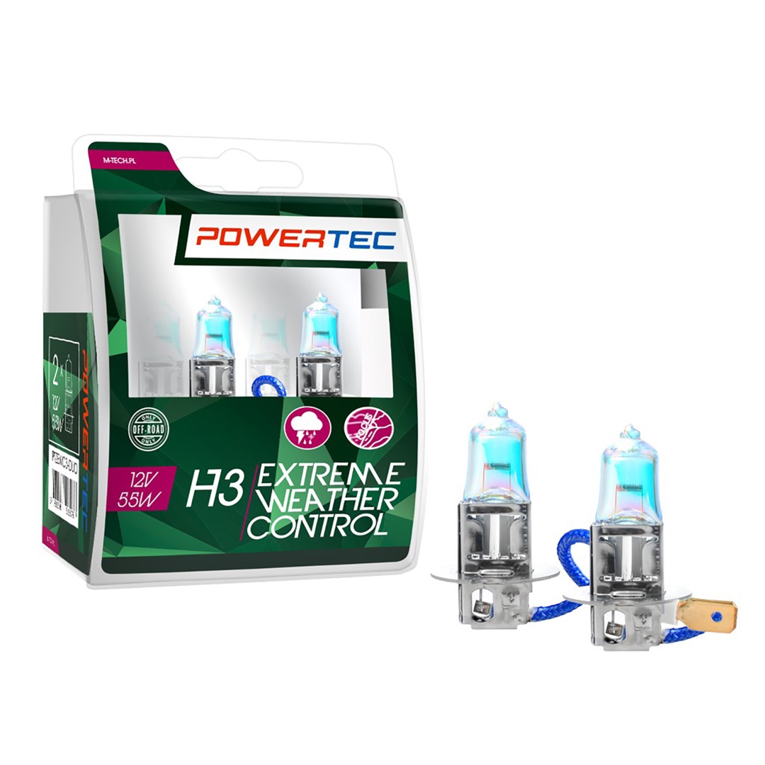 Εικόνα 2 από 2 — H3 12V 55W PK22s POWERTEC ΛΑΜΠΕΣ EXTREME WEATHER CONTROL M-TECH – 2 ΤΕΜ.