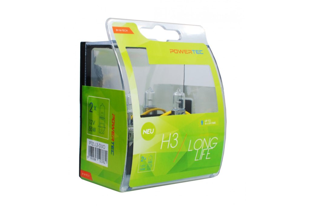 Εικόνα 1 από 1 — H3 12V 55W PK22s POWERTEC LONG LIFE ΑΛΟΓΟΝΟΥ 2ΤΕΜ.