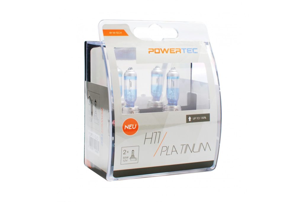Εικόνα 1 από 1 — H11 12V 55W 3.250K +130% PGJ19-2 POWERTECK PLATINUM 2ΤΕΜ. M-TECH