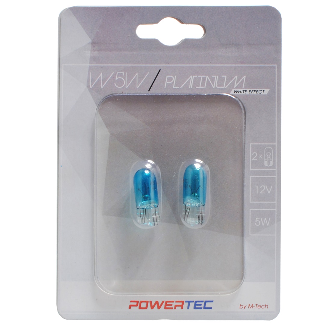 Εικόνα 1 από 1 — T10 W5W 12V 5W W2.1×9.5d 130% POWERTEC PLATINUM 2ΤΕΜ. M-TECH