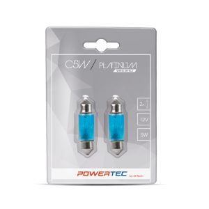 ΛΑΜΠΑΚΙΑ ΠΛΑΦΟΝΙΕΡΑΣ C5W 12V 5W 36x11mm SV8.5-8 WHITE EFFECT POWERTEC PLATINUM M-TECH - 2 ΤΕΜ