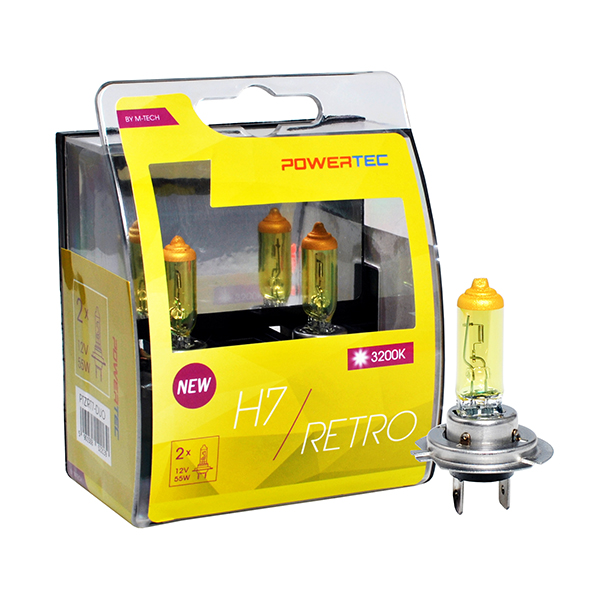 Εικόνα 3 από 3 — H7 12V 55W PX26d POWERTEC RETRO (ΚΙΤΡΙΝΕΣ ΛΑΜΠΕΣ) 2ΤΕΜ.