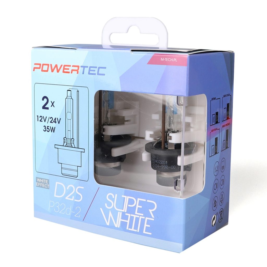 Εικόνα 2 από 2 — D2S 12V 34W P32d-2 5.000K POWERTEC SUPER WHITE 2ΤΕΜ. M-TECH