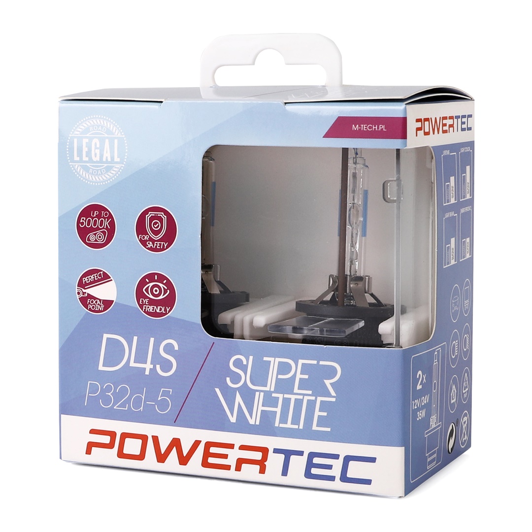 Εικόνα 2 από 2 — D4S 12V 34W PK32d-5 5.000K POWERTEC SUPER WHITE 2ΤΕΜ. M-TECH
