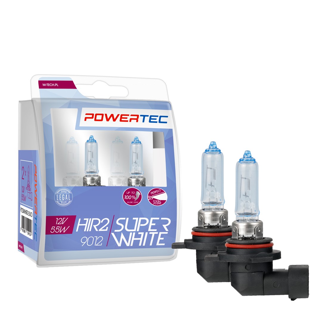 Εικόνα 1 από 1 — ΛΑΜΠΕΣ HIR2 9012 12V 15/55W  (up to 100% ) POWERTEC SUPERWHITE (up 3.500k) mTECH – 2 Τεμ.