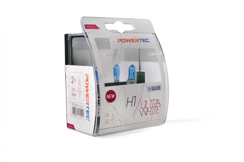 Εικόνα 1 από 2 — H1 12V 55W P14,5s POWERTEC ULTRA WHITE 2ΤΕΜ. M-TECH
