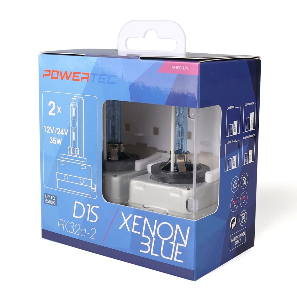 Εικόνα 2 από 2 — D1S 12V 35W PK32d-2 6.500K POWERTEC XENON BLUE 2ΤΕΜ. M-TECH