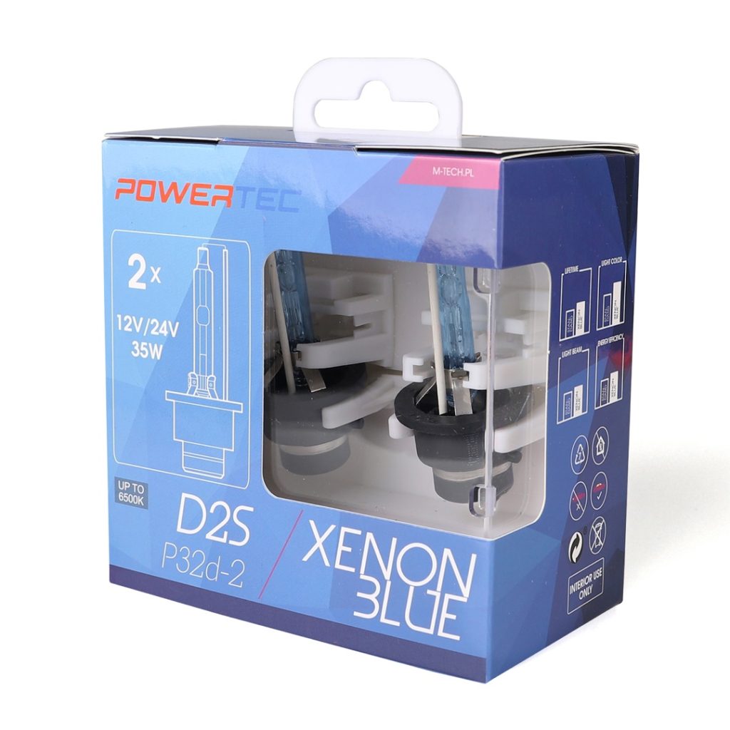 Εικόνα 2 από 2 — D2S 12V 35W P32d-2 6.500K POWERTEC XENON BLUE 2ΤΕΜ. M-TECH