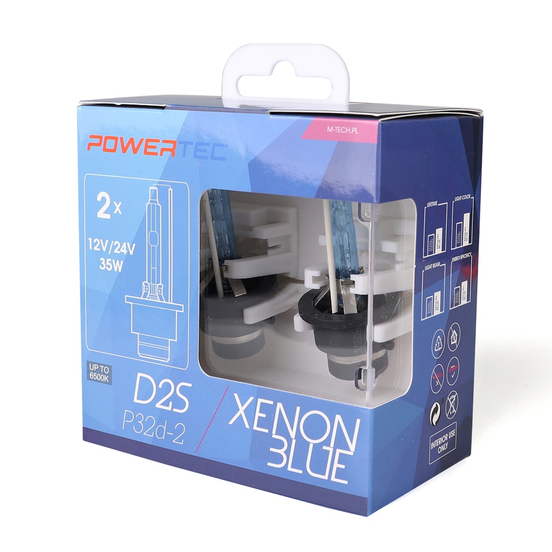 Εικόνα 2 από 2 — D2S 12V 35W P32d-2 6.500K POWERTEC XENON BLUE 2ΤΕΜ. M-TECH
