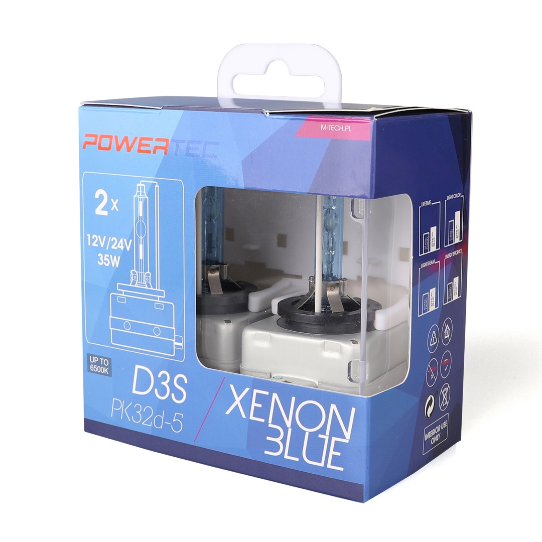 Εικόνα 2 από 2 — D3S 12V 35W PK32d-5 6.500K POWERTEC XENON BLUE 2ΤΕΜ. M-TECH