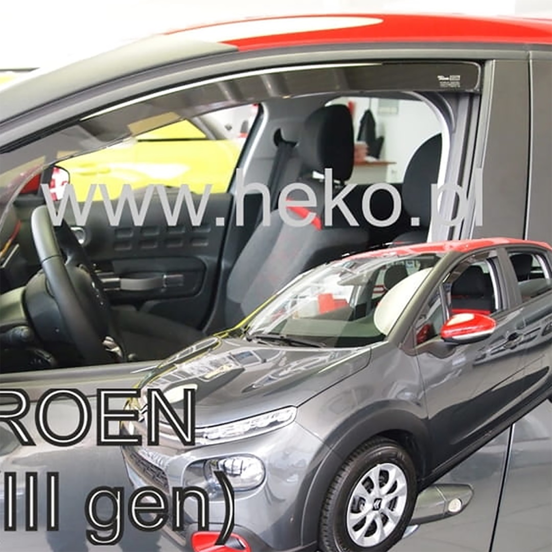 Εικόνα 1 από 5 — ΑΝΕΜΟΘΡΑΥΣΤΕΣ ΓΙΑ CITROEN C3 3 5D 2017+ ΖΕΥΓΑΡΙ ΑΠΟ ΕΥΚΑΜΠΤΟ ΦΙΜΕ ΠΛΑΣΤΙΚΟ HEKO – 2 ΤΕΜ.