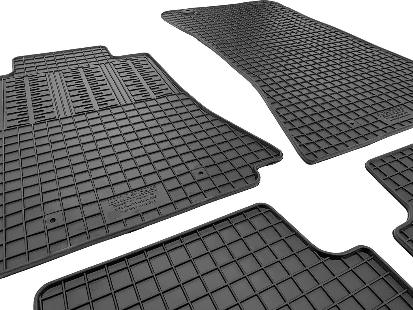 Εικόνα 5 από 7 — Cik – ΠΑΤΑΚΙΑ ΑΥΤΟΚΙΝΗΤΟΥ ΑΠΟ ΛΑΣΤΙΧΟ ΓΙΑ ALFA ROMEO GIULIA 2015+ ΣΕ ΜΑΥΡΟ ΧΡΩΜΑ ΜΕ ΚΟΥΜΠΩΜΑΤΑ – 4 ΤΕΜ. (RM.AL.0002/CK)