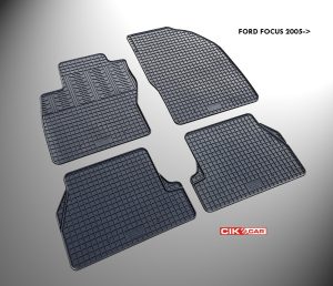 Cik - ΠΑΤΑΚΙΑ ΑΥΤΟΚΙΝΗΤΟΥ ΑΠΟ ΛΑΣΤΙΧΟ ΓΙΑ FORD FOCUS 2 2005-2011 ΣΕ ΜΑΥΡΟ ΧΡΩΜΑ ΧΩΡΙΣ ΚΟΥΜΠΩΜΑΤΑ - 4 ΤΕΜ. (RM.FO.0003/CK)