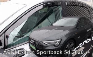ΑΝΕΜΟΘΡΑΥΣΤΕΣ ΓΙΑ AUDI E-TRON SPORTBACK 5D 2020+ ΣΕΤ ΑΥΤΟΚΙΝΗΤΟΥ ΑΠΟ ΕΥΚΑΜΠΤΟ ΦΙΜΕ ΠΛΑΣΤΙΚΟ HEKO - 4 ΤΕΜ.