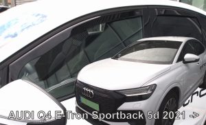 ΑΝΕΜΟΘΡΑΥΣΤΕΣ ΓΙΑ AUDI Q4 E-TRON SPORTBACK 5D 2021+ ΣΕΤ ΑΥΤΟΚΙΝΗΤΟΥ ΑΠΟ ΕΥΚΑΜΠΤΟ ΦΙΜΕ ΠΛΑΣΤΙΚΟ HEKO - 4 ΤΕΜ.