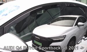 ΑΝΕΜΟΘΡΑΥΣΤΕΣ ΓΙΑ AUDI Q4 E-TRON SPORTBACK 5D 2021+ ΣΕΤ ΑΥΤΟΚΙΝΗΤΟΥ ΑΠΟ ΕΥΚΑΜΠΤΟ ΦΙΜΕ ΠΛΑΣΤΙΚΟ HEKO - 4 ΤΕΜ.