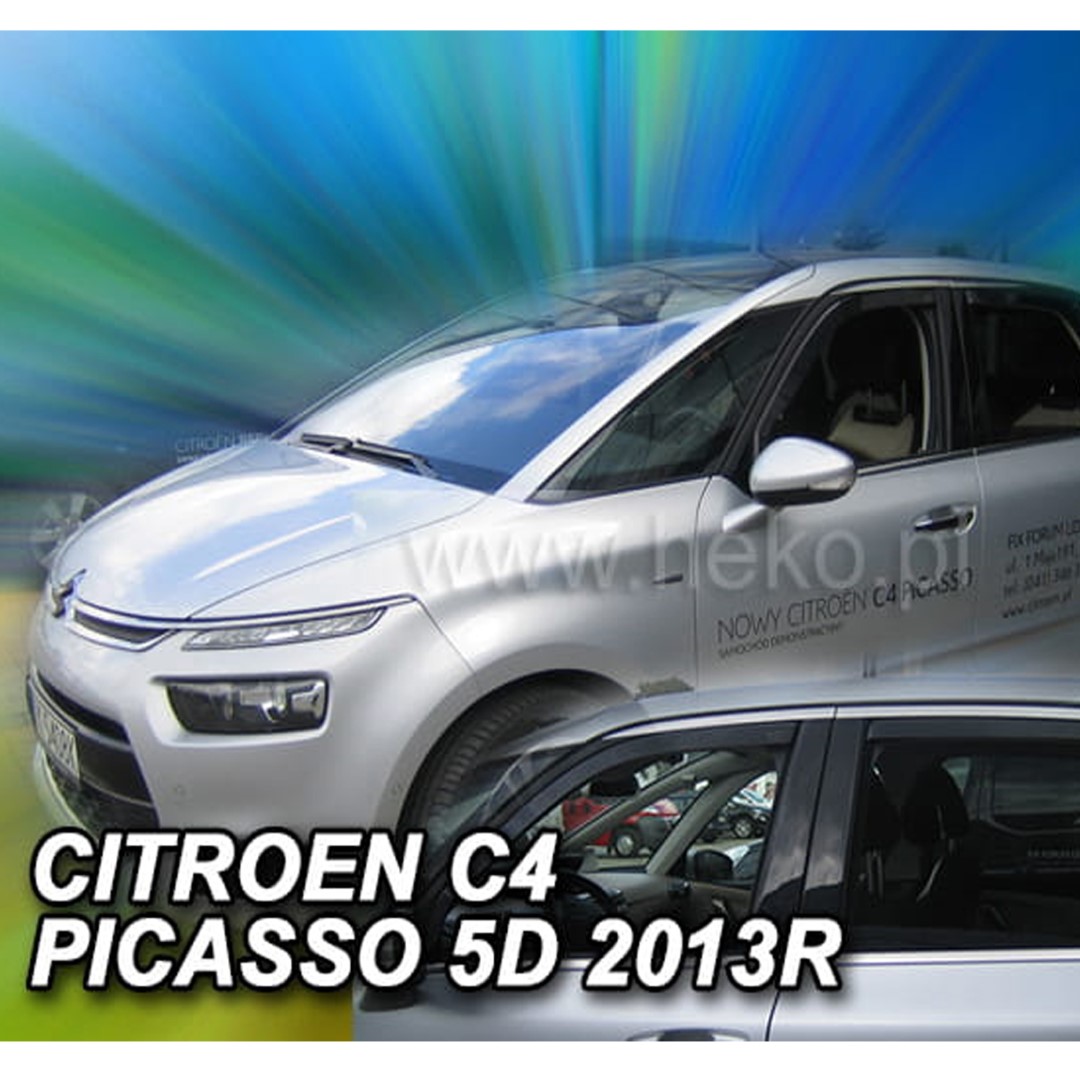 Εικόνα 1 από 5 — ΑΝΕΜΟΘΡΑΥΣΤΕΣ ΓΙΑ CITROEN C4 PICASSO MK2 5D 07/2013+ ΣΕΤ ΑΥΤΟΚΙΝΗΤΟΥ ΑΠΟ ΕΥΚΑΜΠΤΟ ΦΙΜΕ ΠΛΑΣΤΙΚΟ HEKO – 4 ΤΕΜ.
